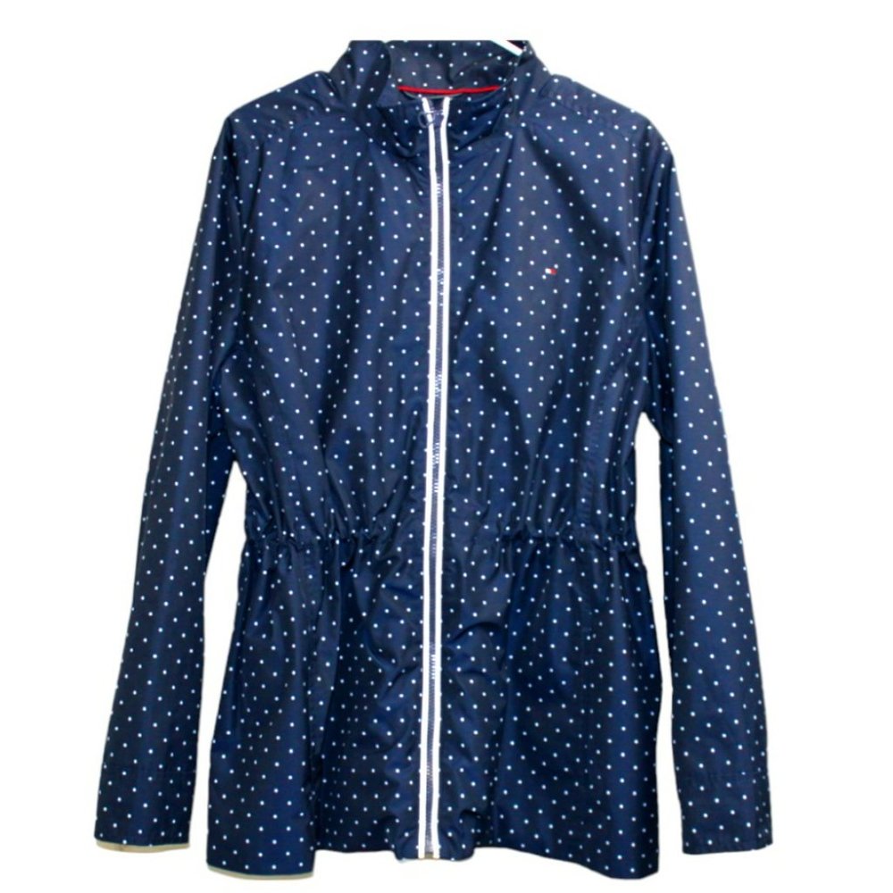 TOMMY HILFIGER NAVY WITH WHITE POLKA DOTS  JACKET
